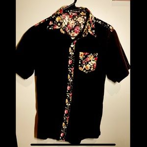 Floral short sleeve men’s dress shirt